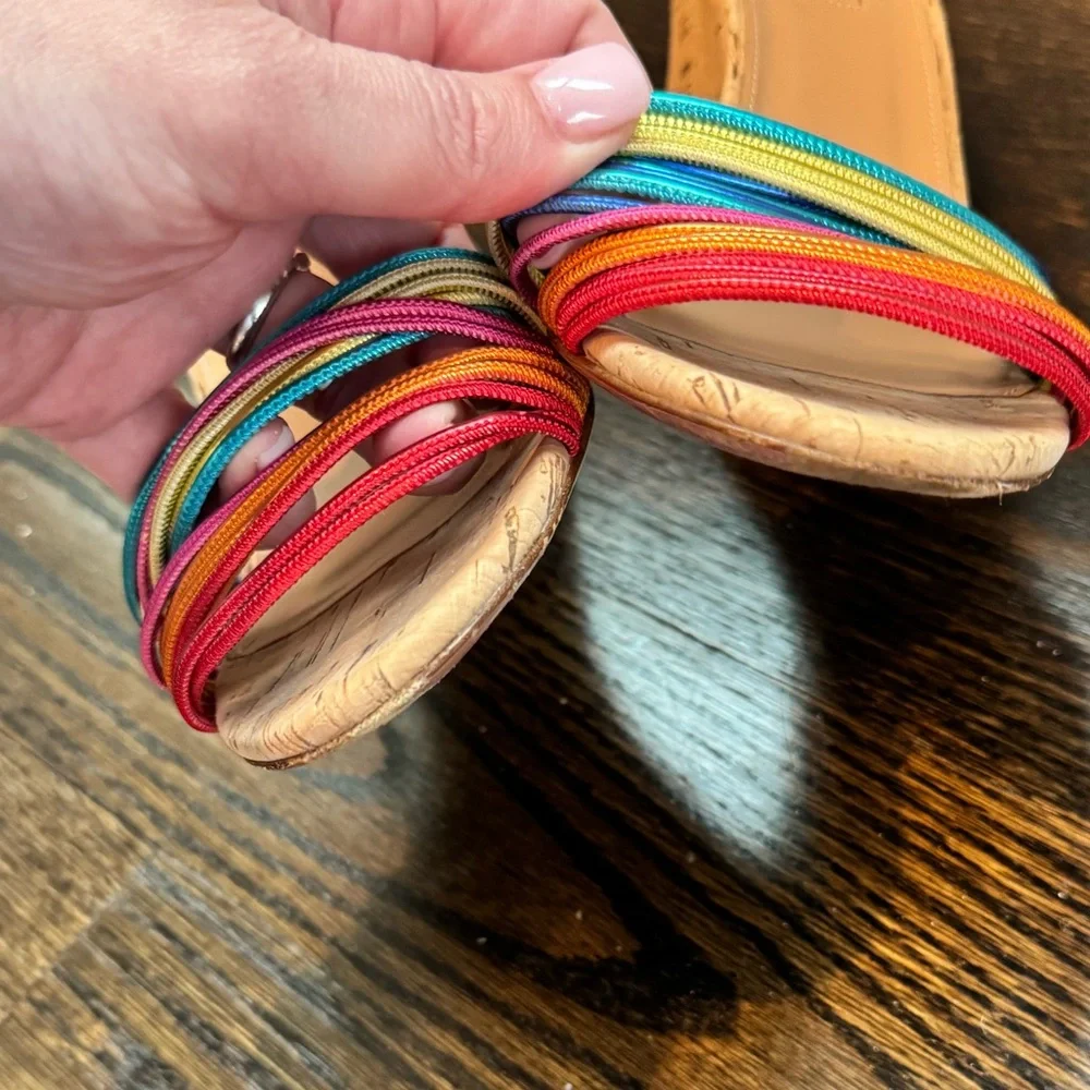 Aquazzura Rainbow Cork Wedge Sandals - Picture 5 of 5
